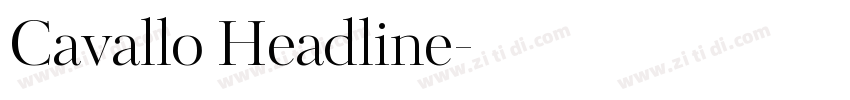 Cavallo Headline字体转换